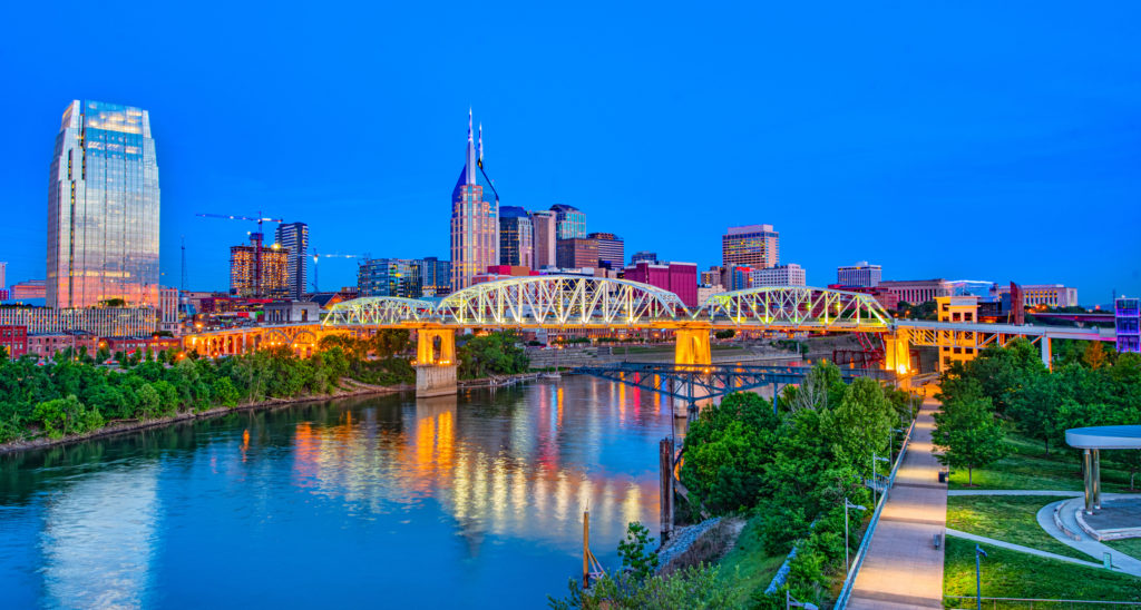 beautiful shot of the nashville skyline