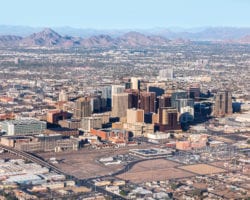 Vista aérea del centro de Phoenix