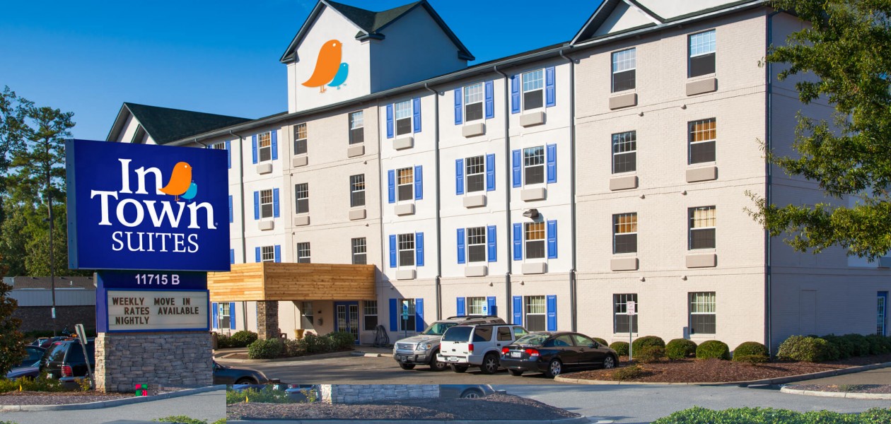 Exterior picture of InTown Suites' Newport News City Center location