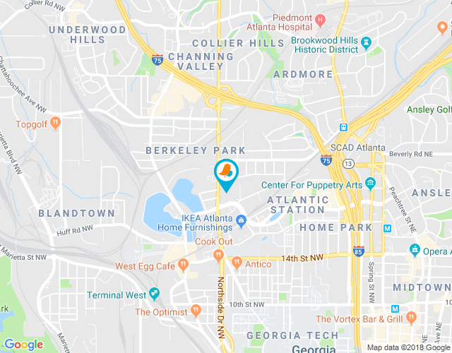 Map Of Hotels In Atlanta Ga 