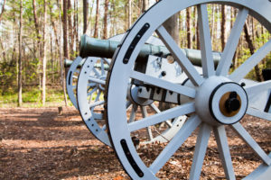 See cannons used during the Revolutionary War at the Guilford Courthouse National Military Park