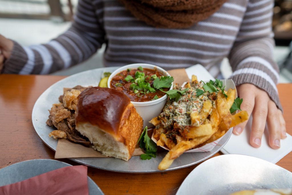 bbq meal at one of the top cheap eats in charleston