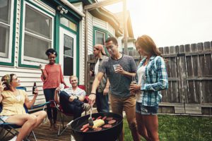 A group of friends learned how to celebrate Labor Day and decided to have a cook out. 