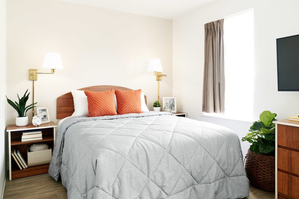 Traditional suite that has not been renovated.