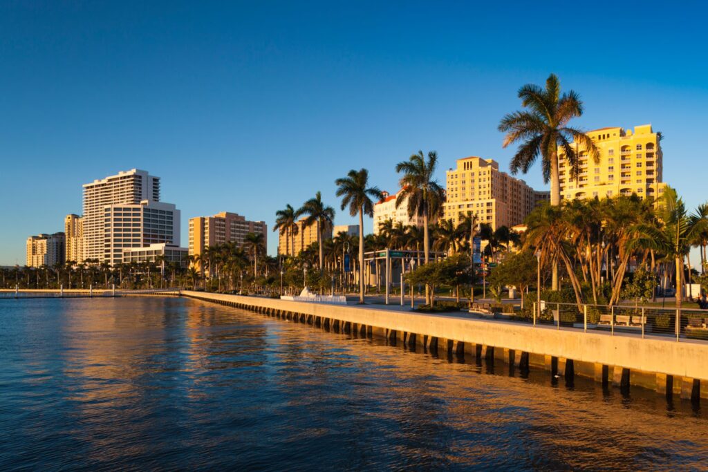 West palm beach skyline view